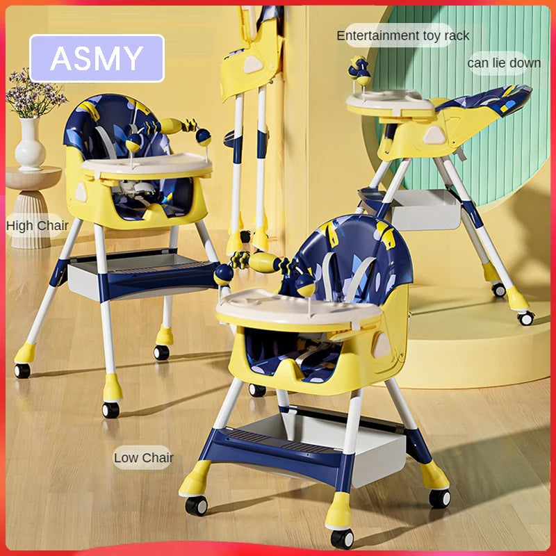 baby dinner table and chairs multifunctional dining table and chairs children dining table/Children's seat reclining foldable
